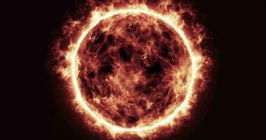 3d animation of the sun in space. animated illustration of stars in the solar system. 4k illustration animation video