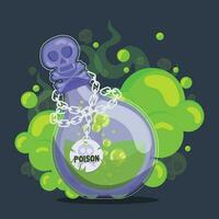 Isolated colored magical poison potion elixir Vector illustration