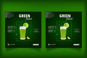 Special juice drink menu social media post template,  Perfect for social media post, Set of Orange Juice social media post templates,  Suitable for restaurant menu. vector