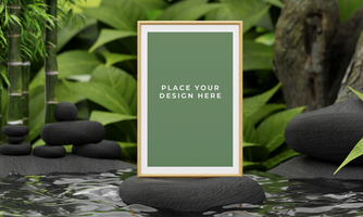 Branding poster frame mockup nature style psd
