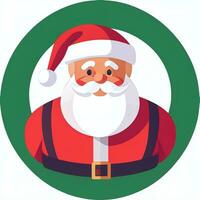 AI generated Santa Claus Clip Art Icon Sticker Christmas Decoration Simple Background photo
