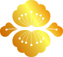 dourado flor Flor oriental Ásia para decoração festival ásia cultura plano Projeto png