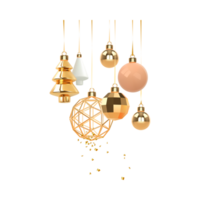 ornement, or cloche Noël png