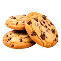 ai gerado chocolate biscoitos isolado em transparente fundo png