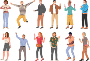 Menschen zeigen positiv Körper Sprache Gesten png