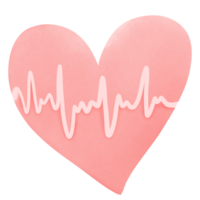 acquerello cuore illustrazione png