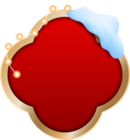 Christmas Frame With Snow And Bright Bulbs png