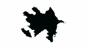 Animation forms a map icon for the country of Azerbaijan video