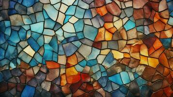 AI generated Mosaic Patterns background photo
