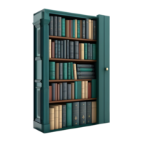 AI generated 3D Rendering of a Books Cupboard on Transparent Background - Ai Generated png