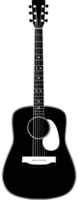 guitarra acustica vector