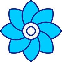Flower Blue Filled Icon vector