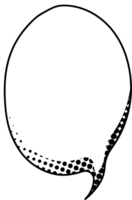 noir et blanc pop art polka points demi-teinte discours bulle ballon icône autocollant note mot-clé planificateur texte boîte bannière, plat png transparent élément conception
