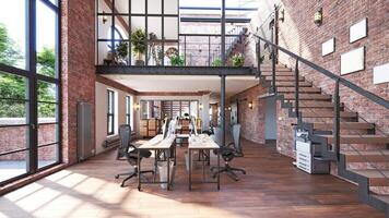 Modern office interior. photo