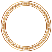 golden Kreis Rahmen mit Gold vergeben Band Symbol Jahrestag Abzeichen png