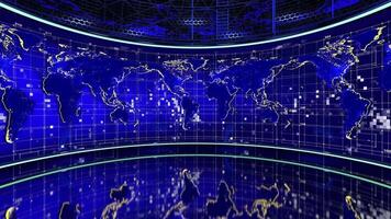 draaiend wereld kaart animatie video
