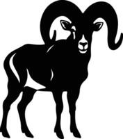 bighornsheep black silhouette vector