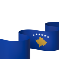 Kosovo flag element design national independence day banner ribbon png