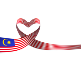 Malaysia flag element design national independence day banner ribbon png