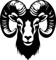 bighorn sheep  silhouette portrait vector