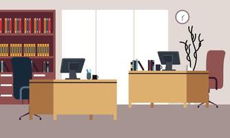 Modern coworking area office interior illustration vector