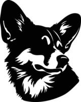 Pembroke Welsh Corgi  silhouette portrait vector
