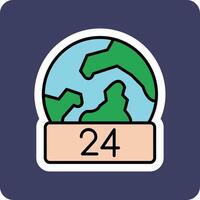 24 Hours Vector Icon
