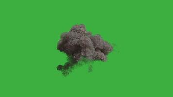 aérien explosion sur vert Contexte video