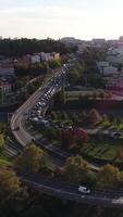 verticale vidéo de ville circulation aérien vue video