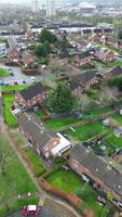 Alto ângulo cenas do central estivagem cidade do Inglaterra Reino Unido. fevereiro 23, 2024 video