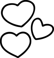 Linie Gekritzel einstellen von Liebe Herzen Symbol png