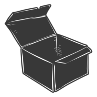 ai gerado silhueta cartão aberto Preto cor só png
