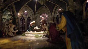 Christmas Manger Nativity Figures Scene video