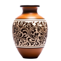 ai gerado ai generativo ornamental vaso isolado em transparente fundo png