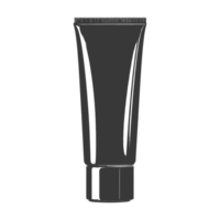 ai generiert Silhouette kosmetisch Tube schwarz Farbe nur png