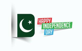 Happy Independence Day of Pakistan illustration, national day poster, greeting template design, EPS Source File vector