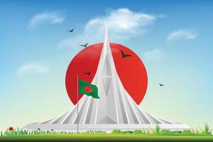 26th March happy Independence day of Bangladesh illustration. Independence Day of Bangladesh, 26 March, national memorial, Bijoy Dibos, design for banner, flag, nation, illustration art vector