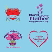 mother day font calligraphy greeting vector
