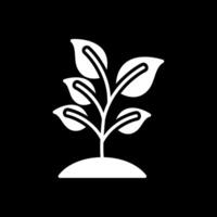Plant Glyph Inverted Icon Design vector