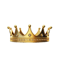 gerado ai dourado coroa em transparente fundo png