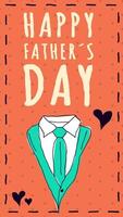 Hand drawn colorfull cute and fun Father's Day Title background poster card video