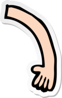 Aufkleber eines Cartoon-Arms png