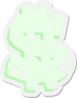 mean looking dollar symbol grunge sticker png
