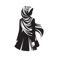 hijab estilo Moda ilustración diseño silueta estilo vector