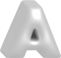 uma metálico inflar balão estilo alfabeto png