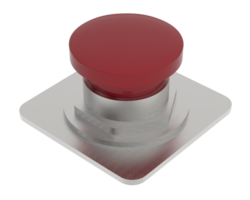 rosso pulsante isolato su sfondo. 3d interpretazione - illustrazione png