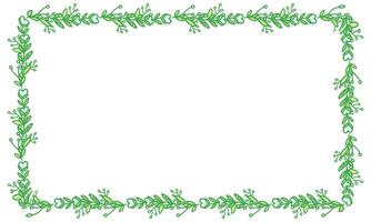 Hand drawn floral wreath, decorative wreaths with flowers vector