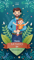 uma feliz do pai dia modelo homem e uma Garoto estão segurando mãos e sorridente psd