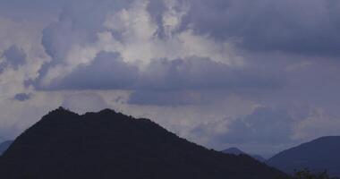 A landscape of mountain and cloud at the countryside in Nakanojo Gunma video