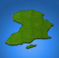 Map of Africa. 3D isometric illustration. photo